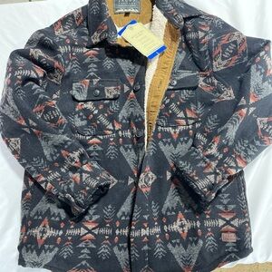 Men's Black Aztec Patterned Jacket